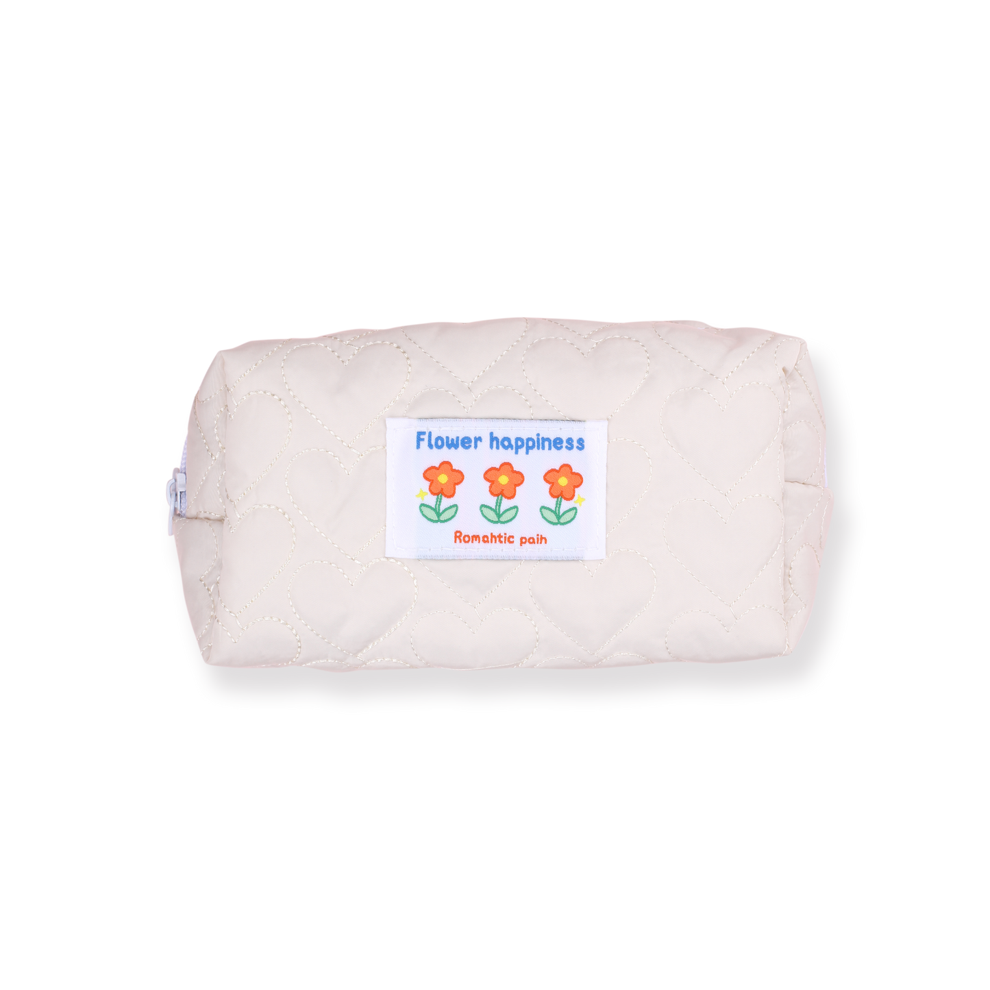 Floral Pencil Pouch - Beige