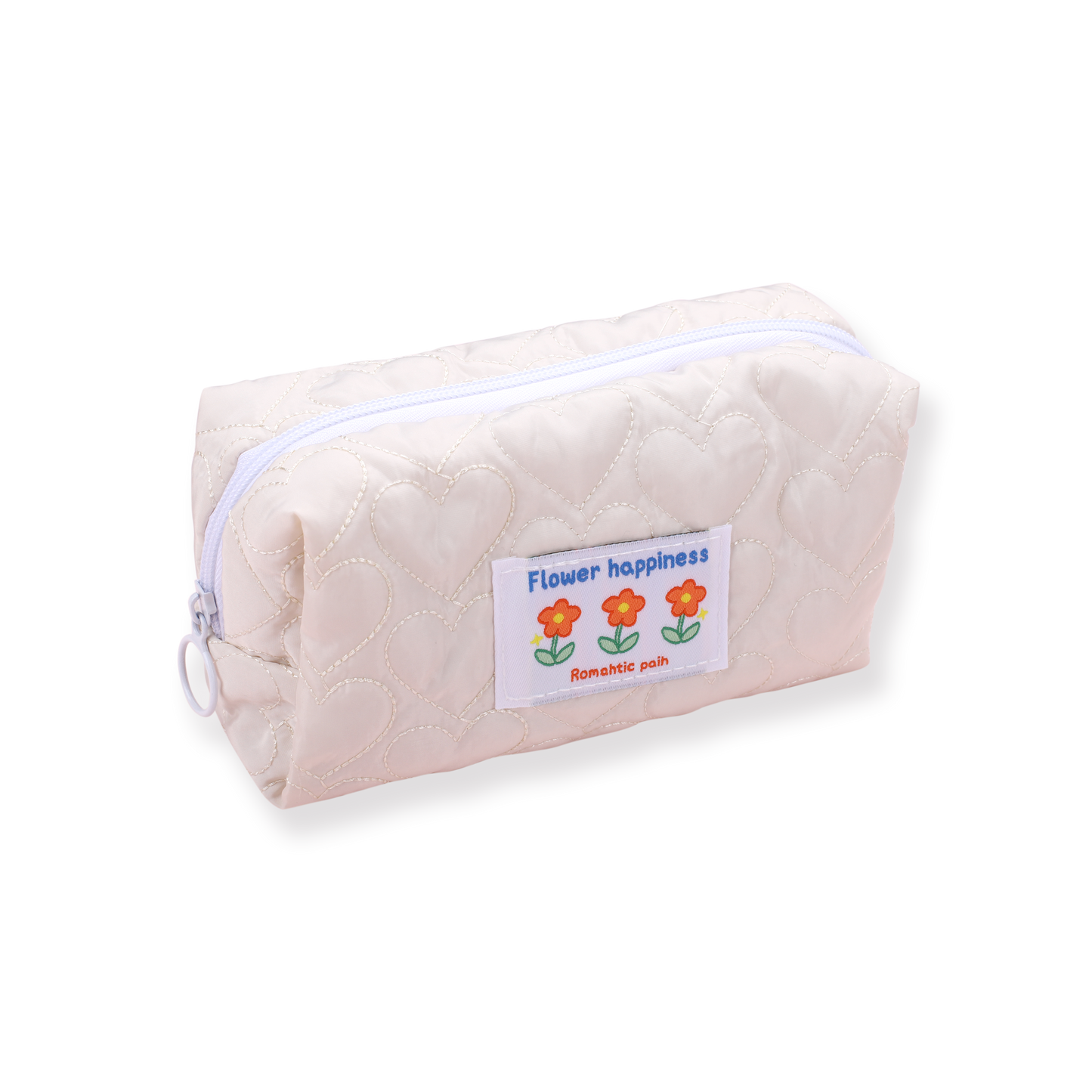 Floral Pencil Pouch - Beige